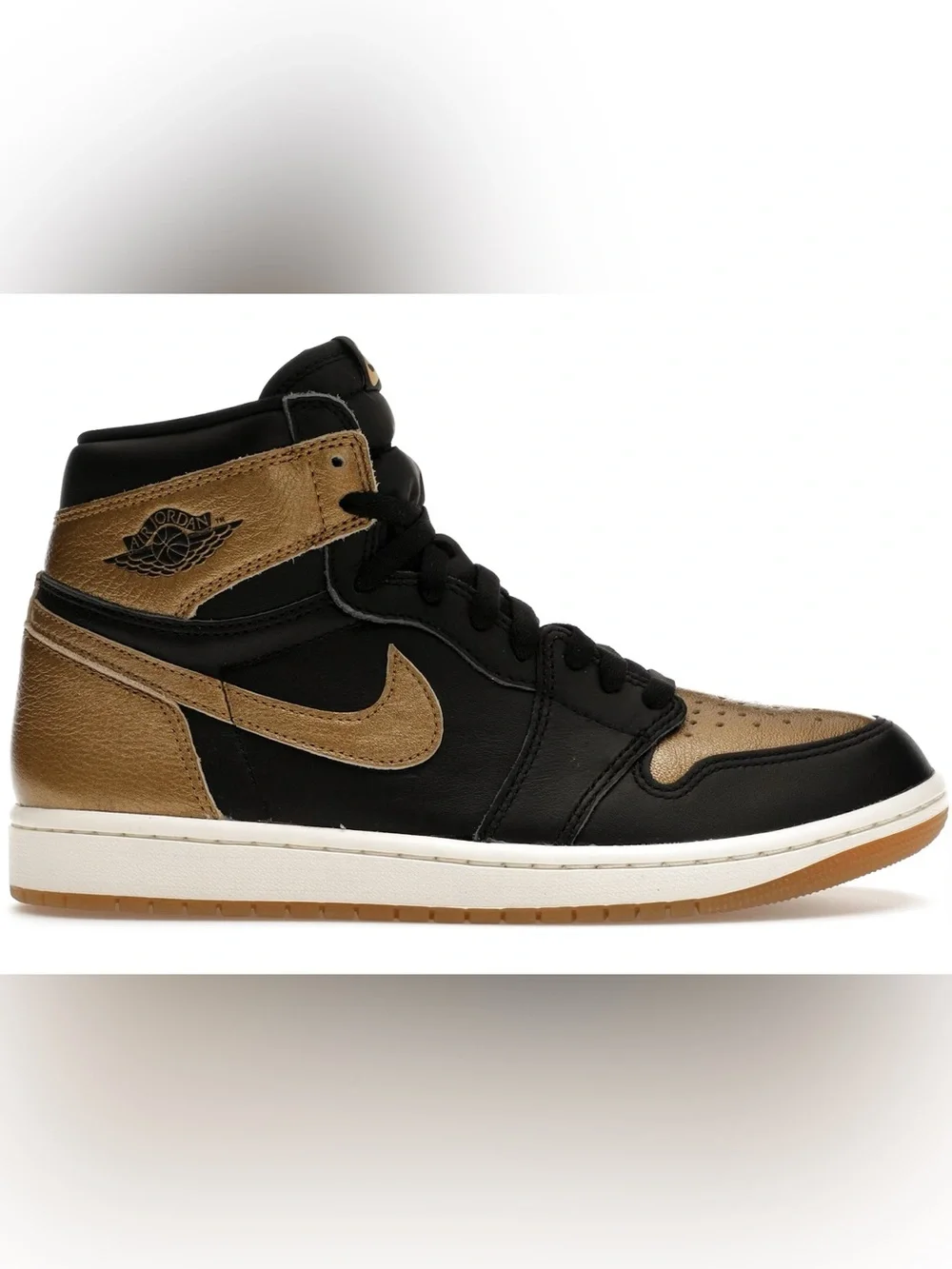 Air Jordan 1 Retro High OG Black Gold Men’s Sneakers Size 9 DZ5485-071 Shoes
